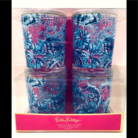 Lilly Pulitzer Acrylic Glasses NIB - Picture 2 of 2